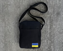 Фото - Мужская черная барсетка с флагом Украины - Men box