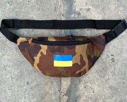 Фото - Бананка пісочного камуфляжу з прапором України - Men box