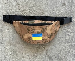 Фото - Бананка кольору пісочного камуфляжа з прапором України - Men box