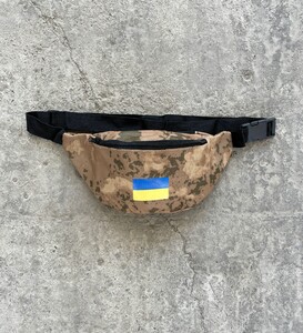Фото - Бананка кольору пісочного камуфляжа з прапором України - Men box