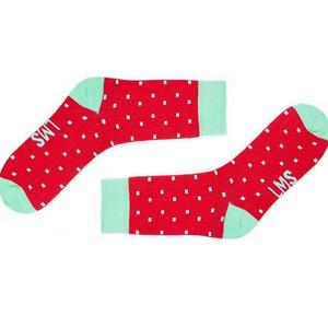 Фото - Яркие красные носки с квадратами от LMS - Men box