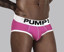 Фото - Чоловічі бріфи PUMP фіолетового кольору з білим кантом - Men box