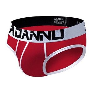 Фото - Мужские хлопковые брифы ADANNU красного цвета - Men box