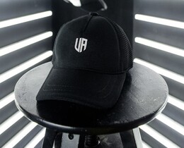 Фото - Кепка-бейсболка Pobedov Cap (сетка) черная с вышитым логотипом UA - Men box