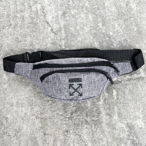 Фото - Поясна молодіжна сумка. Колір: сірий меланж - Men box