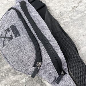 Фото - Поясна молодіжна сумка. Колір: сірий меланж - Men box