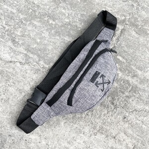 Фото - Поясна молодіжна сумка. Колір: сірий меланж - Men box