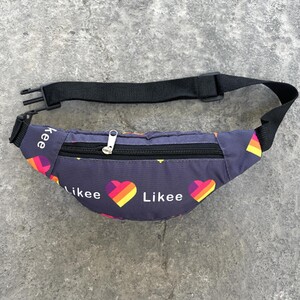 Фото - Бананка текстильна сірого кольору з принтом Likee - Men box