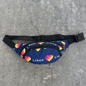 Фото - Сумка поясна тканинна темно-синя Likee - Men box