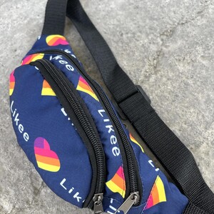 Фото - Сумка поясна тканинна темно-синя Likee - Men box