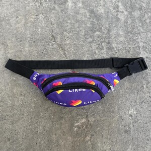 Фото - Бананка унісекс на три відділення Likee фіолетова - Men box