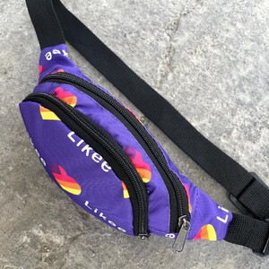 Фото - Бананка унісекс на три відділення Likee фіолетова - Men box