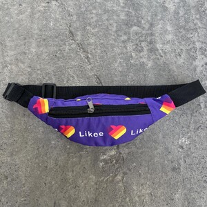 Фото - Бананка унісекс на три відділення Likee фіолетова - Men box