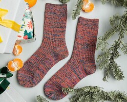 Фото - Высокие зимние носки SOX Warm. Цвет: оранжевый меланж - Men box