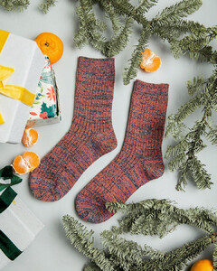 Фото - Высокие зимние носки SOX Warm. Цвет: оранжевый меланж - Men box