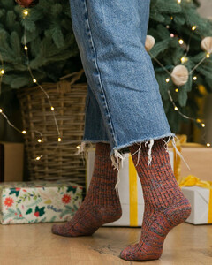 Фото - Высокие зимние носки SOX Warm. Цвет: оранжевый меланж - Men box