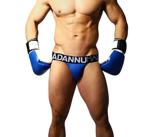 Фото - Джоки мужские ADANNU синего цвета с черной резинкой - Men box
