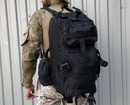 Фото - Тактический рюкзак Accord Tactical из прочной ткани черный - Men box
