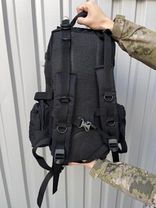 Фото - Туристичний рюкзак Accord Tactical із міцної тканини чорний - Men box