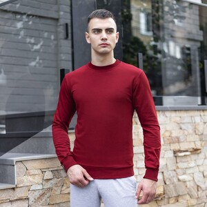 Фото - Свитшот от украинского производителя Pobedov "001" бордовый - Men box