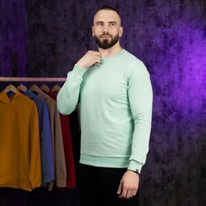 Фото - Світшот Pobedov 001 без малюнка. Колір: ментоловий - Men box