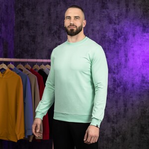 Фото - Світшот Pobedov 001 без малюнка. Колір: ментоловий - Men box