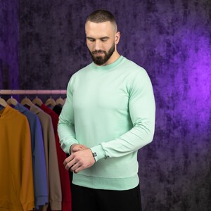 Фото - Світшот Pobedov 001 без малюнка. Колір: ментоловий - Men box