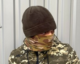 Фото - Шапка чоловіча Intruder флісова кольору хакі - Men box