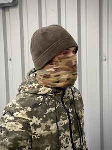 Фото - Шапка чоловіча Intruder флісова кольору хакі - Men box