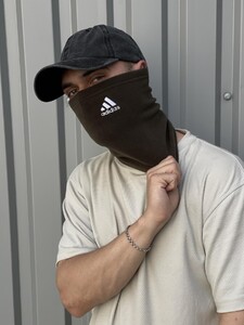 Фото - Бафф-хомут Intruder кольору хакі з білим логотипом - Men box