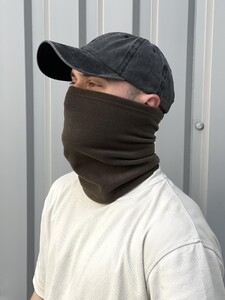 Фото - Шарф-хомут теплий Intruder однотонний кольору хакі - Men box