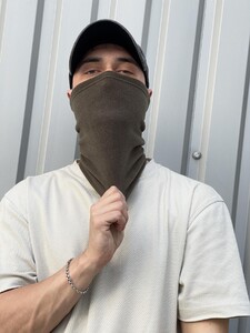 Фото - Шарф-хомут теплий Intruder однотонний кольору хакі - Men box
