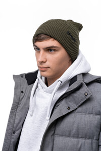 Фото - Шапка унісекс кольору хакі з чорним логотипом Intruder - Men box