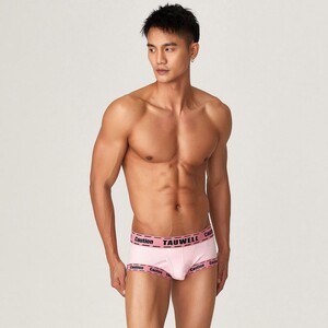Фото - Мужские трусы Tauwell из хлопковой ткани. Цвет: розовый - Men box
