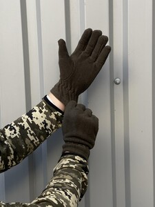 Фото - Мужские перчатки Intruder флисовые цвета хаки - Men box