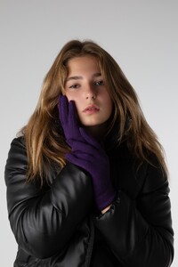 Фото - Перчатки унисекс Intruder трикотажные. Цвет: фиолетовый - Men box