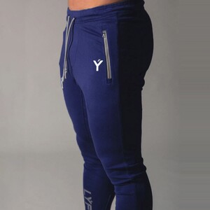Фото - Мужские брюки для спорта Lyft зауженные синего цвета - Men box