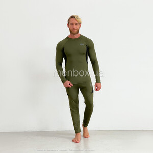 Фото - Термокомплект ESDY Base из эластичной ткани зеленого цвета - Men box