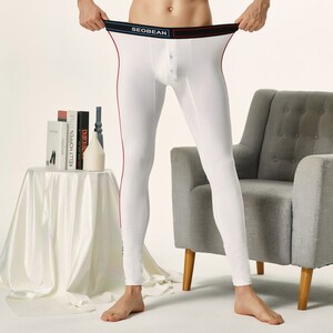 Фото - Подштанники мужские Seobean трикотажные белого цвета - Men box