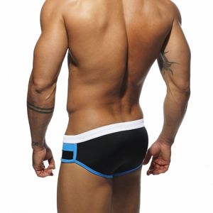 Фото - Плавки для чоловіків Sport Line чорні з біло-блакитною резинкою - Men box
