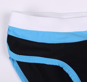 Фото - Плавки для чоловіків Sport Line чорні з біло-блакитною резинкою - Men box