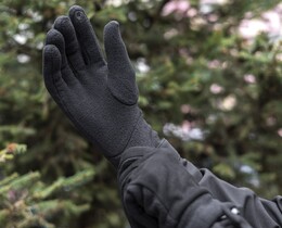 Фото - Перчатки Pobedov Gloves Suede черные с сенсорным откликом - Men box