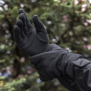 Фото - Рукавиці Pobedov Gloves Suede чорні із сенсорним відгуком - Men box