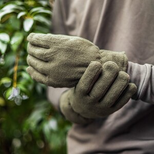 Фото - Рукавиці Pobedov Gloves Double флісові кольору хакі - Men box