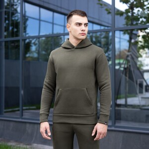 Фото - Худі зимове Pobedov "007" з капюшоном. Колір: хакі - Men box