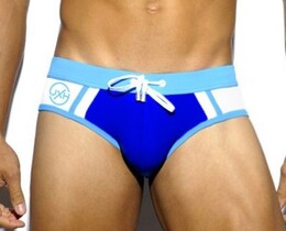 Фото - Чоловічі плавки бріфи від бренду UXH синього кольору - Men box