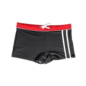 Фото - Плавки боксери від UXH чорного кольору із червоною резинкою - Men box