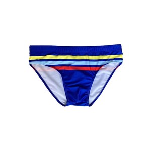 Фото - Плавки бріфи від бренду UXH сині з кольоровими смужками - Men box