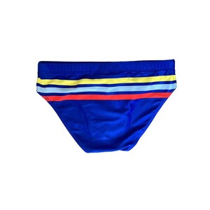 Фото - Плавки бріфи від бренду UXH сині з кольоровими смужками - Men box