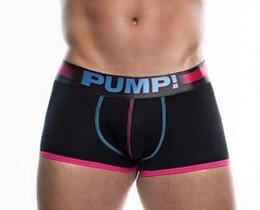 Фото - Боксеры для мужчин Pump черного цвета с розовым кантом - Men box
